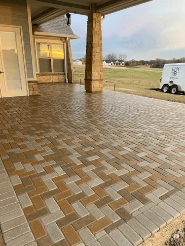 Herringbone Paver Installation