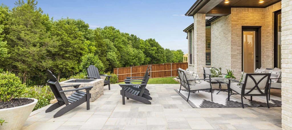 Stone Patio with Fire Pit